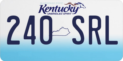 KY license plate 240SRL