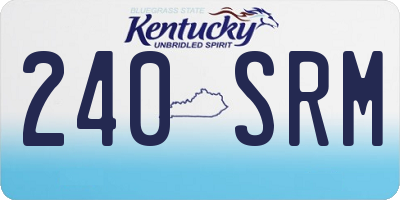 KY license plate 240SRM