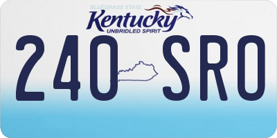 KY license plate 240SRO