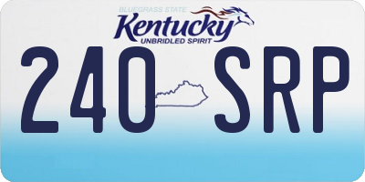 KY license plate 240SRP