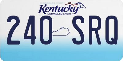 KY license plate 240SRQ