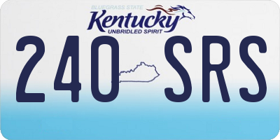 KY license plate 240SRS