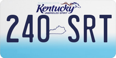 KY license plate 240SRT