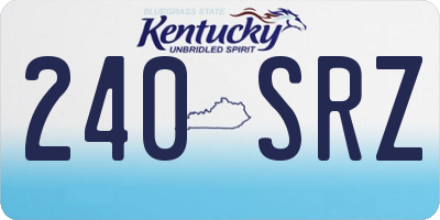 KY license plate 240SRZ