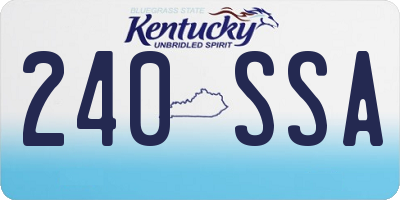 KY license plate 240SSA