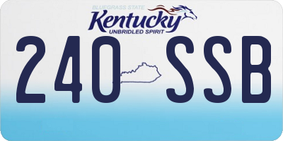 KY license plate 240SSB