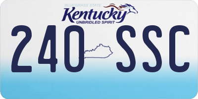 KY license plate 240SSC