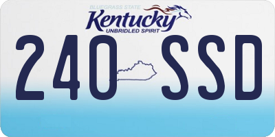 KY license plate 240SSD