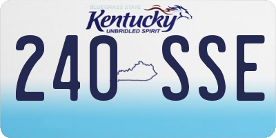 KY license plate 240SSE