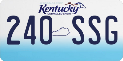 KY license plate 240SSG
