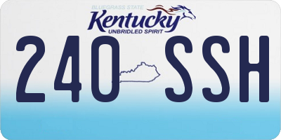 KY license plate 240SSH