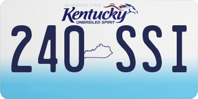 KY license plate 240SSI