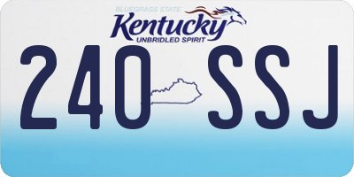 KY license plate 240SSJ