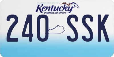 KY license plate 240SSK