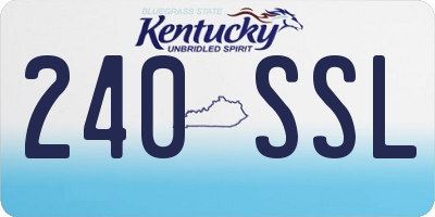 KY license plate 240SSL