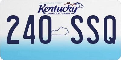 KY license plate 240SSQ
