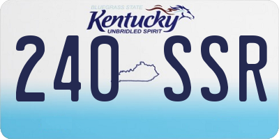 KY license plate 240SSR