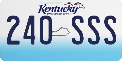 KY license plate 240SSS