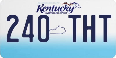 KY license plate 240THT