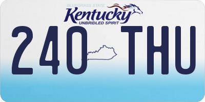 KY license plate 240THU