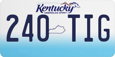 KY license plate 240TIG