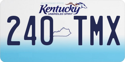 KY license plate 240TMX