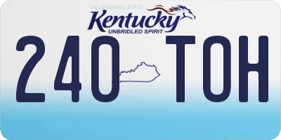 KY license plate 240TOH