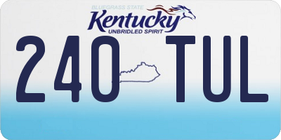 KY license plate 240TUL