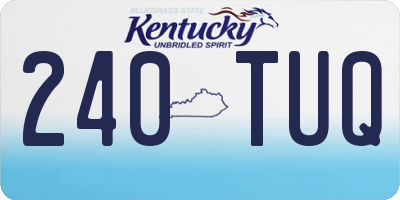 KY license plate 240TUQ