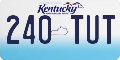 KY license plate 240TUT