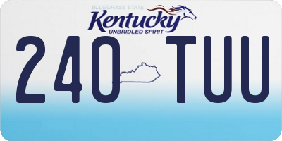 KY license plate 240TUU