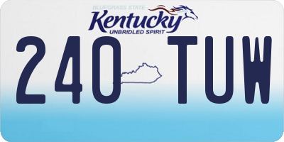 KY license plate 240TUW