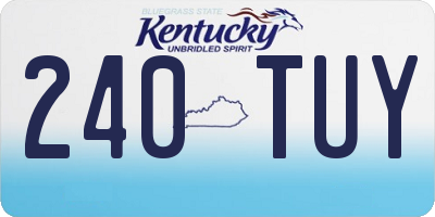 KY license plate 240TUY