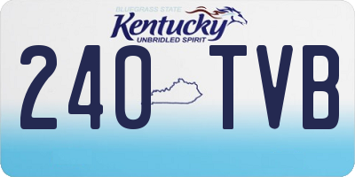 KY license plate 240TVB