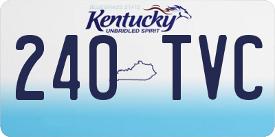 KY license plate 240TVC
