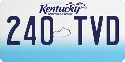 KY license plate 240TVD