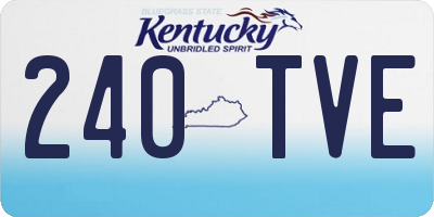KY license plate 240TVE
