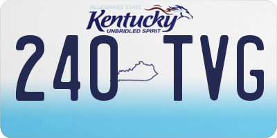 KY license plate 240TVG