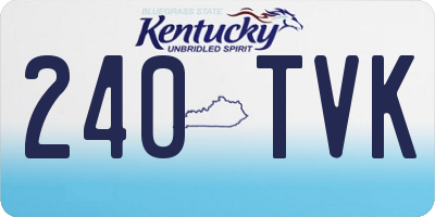 KY license plate 240TVK