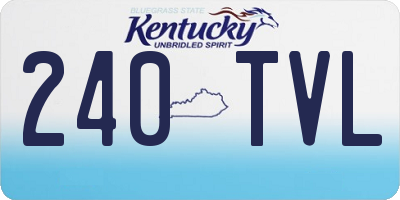 KY license plate 240TVL