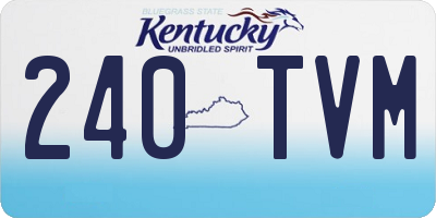 KY license plate 240TVM