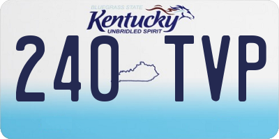 KY license plate 240TVP