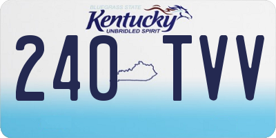 KY license plate 240TVV