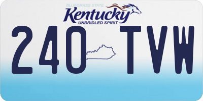 KY license plate 240TVW