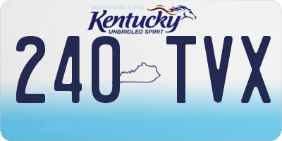 KY license plate 240TVX