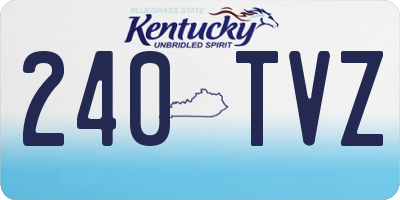 KY license plate 240TVZ