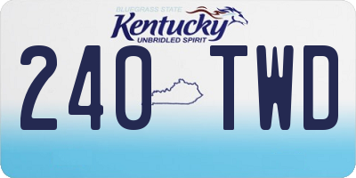 KY license plate 240TWD