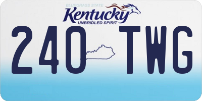 KY license plate 240TWG