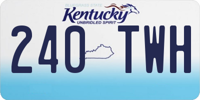 KY license plate 240TWH