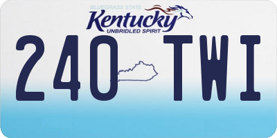 KY license plate 240TWI